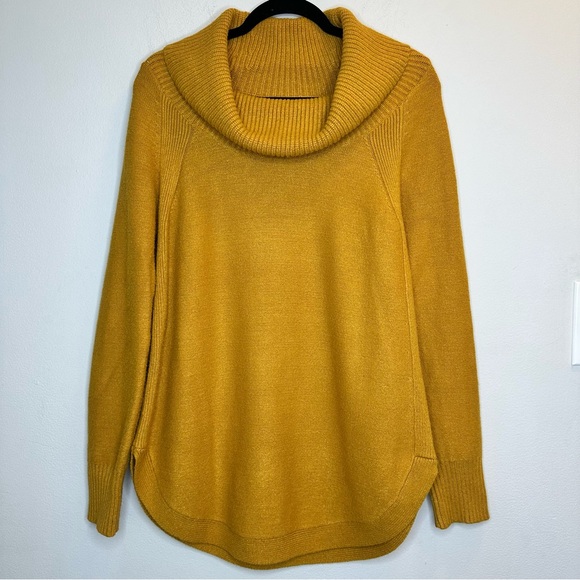 Anthropologie Sweaters - Anthropologie Women’s Cowl Neck Sweater Mustard Size M